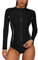 ATTRACO Womens UV Shirts Long Sleeve Rash Vest UPF 50+ Wetsuits Tops Zipper