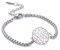 VASSAGO Om Aum Armband Ohm Lotus Anhänger Buddha Kette Edelstahl Rund Meditation Schmuck für Frauen Mädchen Edelstahl ohne Edelstein, Edelstahl, Ohne Edelstein
