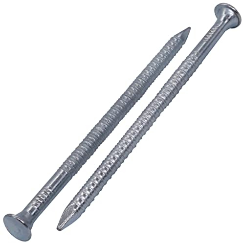 SKIR'CO Lot de 200 clous à tige annulaire en acier zingué 4,0 x 80 mm