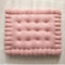 TAGKOMA Coussin De Sol Biscuit Couleur Unie Oreiller De Sol pour Adultes Chaise Coussins De SièGe Salon Chambre Salle De Classe en Plein Air Yoga MéDitation Grand Coussin De Sol,Rose,40X50cm