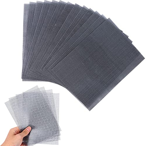 Fliegengitter Reparatur Set 13CMX18CM Reparaturband Insektenschutz Fenster Klebeband Selbstklebend Glasfaser Reparatur Klebeband für Fenster Tür Loch von Fliegengitter Moskitonetz (Schwarz) 10 Stück
