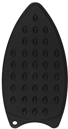 HARFINGTON Silicone Iron Rest Pad, Multipurpose Iron Hot Resistant Mat Iron Rest Plate for Ironing Board Hot Heat Resistant Steam Compact Mat, Black
