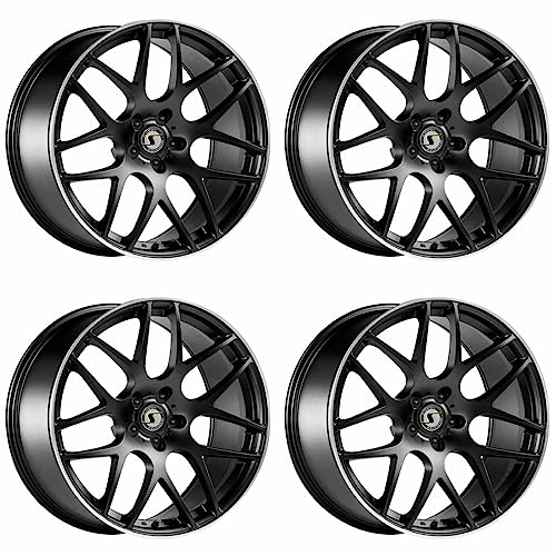 4x Schmidt Felgen Gambit 9.0Jx21 ET37 5x112 SatinBlack Hornpoliert kompatibel mit Mercedes AMG GLB 35 AMG Typ F2B