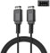 CUENSTOP GBC Link-Kabel, 2-Spieler-Game-Link-Kabel für Game Boy, Farbe, Link-Kabel für Nintendo Gameboy Farbe/Pocket/Light, 1,9 m, Schwarz