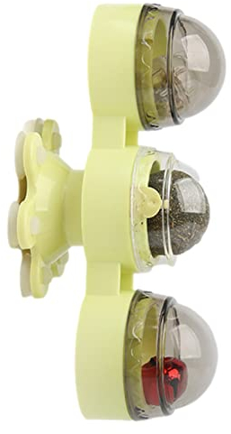 Suphyee Windmühlen-Plattenspieler-Katzenspielzeug,Interaktives Katzenspielzeug mit Saugnapf Crush - Massage-Kratz-Kitzel für Katzen-Kätzchen