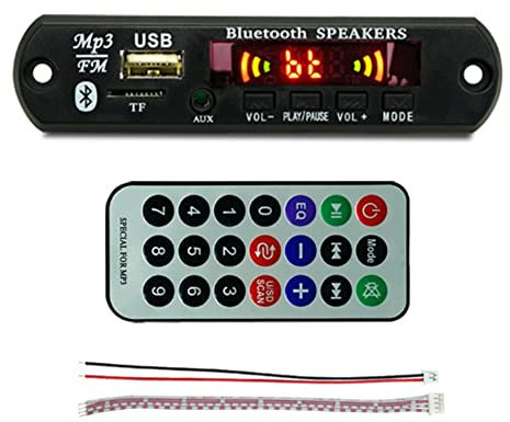 TEITEYER USB MP3 Module Bluetooth 12V MP3 WMA Decoder Board Audio Module FM AUX USB TF Radio for Car Remote Music Speaker