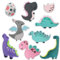 Mezrkuwr Pack de 9 Parches para Planchar sobre Dinosaurios Infantiles, Parches para Planchar para niños, Parches termoadhesivos para Reparar Pantalones Infantiles para Textiles