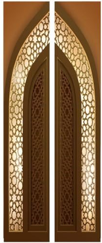 Lpitoy Eid -fitr 3D Art Mural Door Sticker Muslim DIY Home Decor Abnehmbare wasserdichte PVC Tapete Für Wohnzimmer