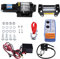 Verricello Elettrico da 4000 Libbre 12V, Verricello Per Auto, Verricello con Cavo in Acciaio da 15 M Per Rimorchio ATV Per Auto Quad