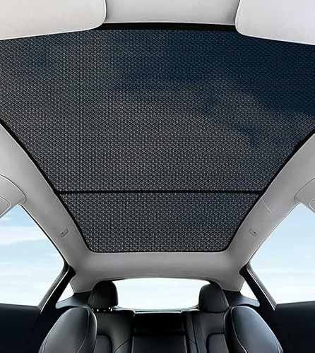 EV-GOODIES Sonnenschutz für Tesla Model Y, Hitzeschutz, Schwarz, 1 Minute Montage, Reflektionsschicht, Passend für Personenkraftwagen
