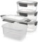 Alpha Designs | Meal Prep Containers Reusable Food Lunch Box with Lids | 3 Pack | 1100ml