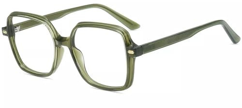 Firmoo Oversized Square Blue Light Blocking Reading Glasses 0.75 for Women/Men, Anti Eyestrain & UV Protection Computer Reader Eyeglasses