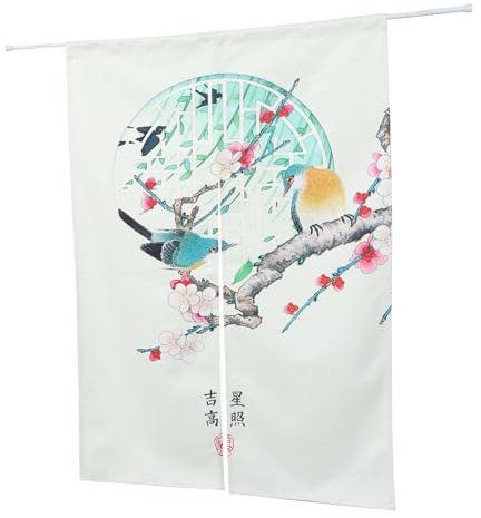 Zerodeko Rideau De Porte De Style Chinois Pare-Soleil Coupe-Vent Anti-poussière Séparateur De Porte