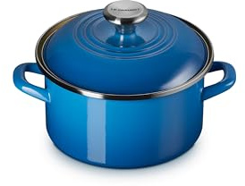 Le Creuset Olla pequeña tradicional esmaltada sobre acero, 3.8 cuartos de galón, Marsella