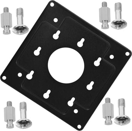 OSOLADY Supporto Compatto per Mini Pc e Monitor Staffa Montaggio Posteriore in Metallo Nero Piastra Fissaggio Salvaspazio Supporto Stabile per Organizzare Spazio Lavoro