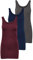 ONLY Damen Onllive Love Long Tank TOP 3er Pack Top für Frauen, Dark Grey Melange/Pageant Blue/Port Royale, XXL