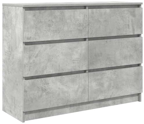 vidaXL Sideboard Concrete Grey 100x35x76 cm Engineered Wood