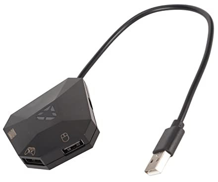 Jectse Tastatur- und Mauskonverter für Plug-and-Play-Tastatur-Maus-Konverter, Unterstützt Benutzerdefinierte Zuordnungs- und Reset-Funktionen