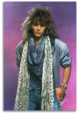HSUREWTRK Jon Bon Jovi Poster, ästhetische Wandkunst, Leinwand, dekoratives Gemälde, Vintage-Poster für Wohnzimmer, Schlafzimmer, Dekoration, 30 x 45 cm, ungerahmter Stil