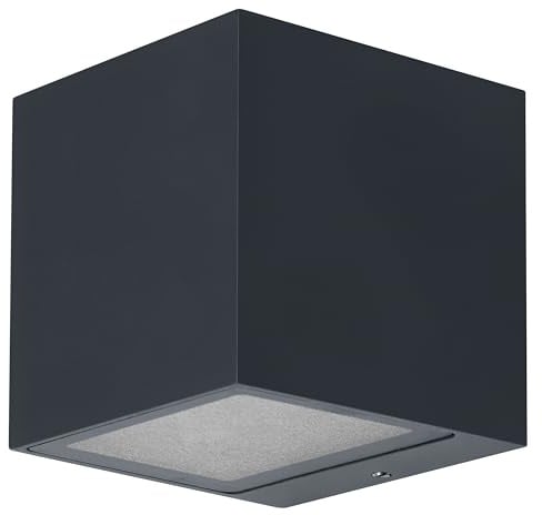 Osram SMART+ WiFi Brick LED Wandleuchte Up/Down Dunkelgrau, 14W, 550lm, RGB+W 3000K, WiFi, Alexa, IP44 Außen