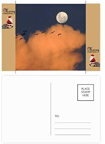 Postkarte mit Wolken-Motiv Mond Dunkle Nacht 20 Stück