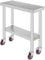 Mophorn Tavolo da Lavoro in Acciaio Inox Piano di Lavoro per Cucina 76x30x86cm Piano di Lavoro Professionale a 4 Ruote per La Preparazione di Alimenti