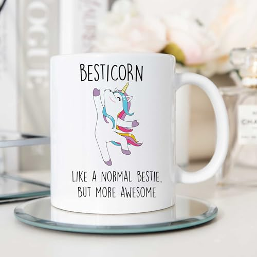 60 Second Makeover Limited Besticorn Mug Bestie Unicorn Bestfriend Gifts Funny Mug Present Friendship Gifts for Women Best Friend Birthday Present for Women BFF Coffee Cup