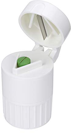 Pill Cutter Multifunción 4 en 1 Cortador Pastillas Tablet Splitter Medicación Grinder Medicine Storage Organizer