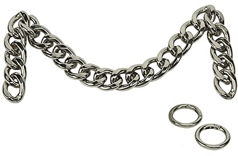 DIY Schwere Klobige Aluminium Metall Geldbörsen Tasche Griff Riemen Kette Schultergurt, Handtaschen Umhängetasche Dekoration Kette, Tasche Zubehör Charms(Silber)