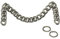 DIY Schwere Klobige Aluminium Metall Geldbörsen Tasche Griff Riemen Kette Schultergurt, Handtaschen Umhängetasche Dekoration Kette, Tasche Zubehör Charms(Silber)