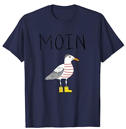 Moin Löppt Spruch Möwe Meer Lustig Geschenk Norden Digga See T-Shirt