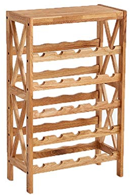 MYBA Weinregal Massivholz-Wein-Ausstellungsstand-Weinflaschenhalter Organisator for Bar Weinkeller Keller Home Küche Freistehende Flaschenregal Flaschenregal (Color : Five Floors)