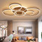 LED Modern Deckenleuchte Wohnzimmer Deckenlampe Creative Runden Deckenlicht Aluminium Acryl Lampenschirm Helligkeit Farbtemperatur einstellbar Esstisch Halle Beleuchtung Innenleuchte,Braun