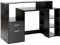 HOMCOM Bureau Informatique Bureau avec Rangement multimédia Design Multi-rangements 137 L x 55 l x 92 H cm Noir