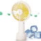 TJC Handheld Portable Spray Mist Fan USB Rechargeable 2000 mAh Li-iON Battery Operated 3 Speed Adjustable Personal Mini Fan for Office Travel Picnic Indoor Outdoor Camping Summer for Women Men - White