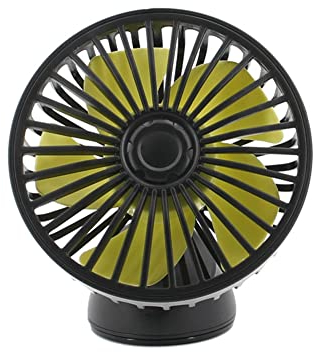 MoreChioce Mini USB Ventilator, Tragbarer Tischventilator 360 Grad Drehbar Auto Armaturenbrett Windschutzscheibenlüfter 3 Geschwindigkeiten Verstellbarer Kopf USB Lüfter mit Saugnapf