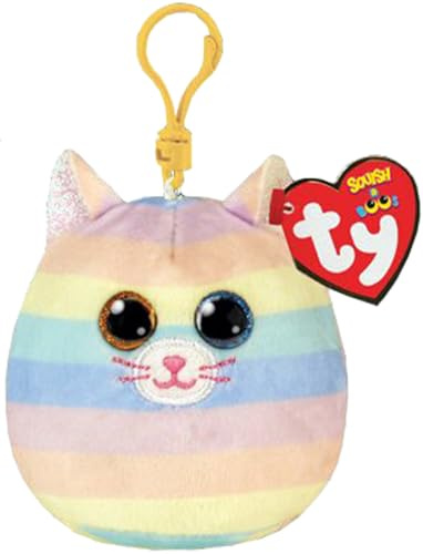 TY Heather Cat Squishiy Beanie Clip 0 - STK