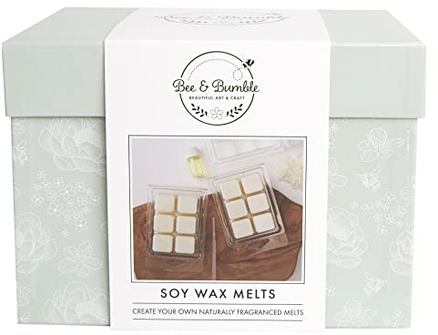Bee & Bumble Make Your Own Soy Wax Melts, Set Of 3, 300g Wax, Craft Kit Set, DIY, Art And Crafts, Wax, Unique Gift