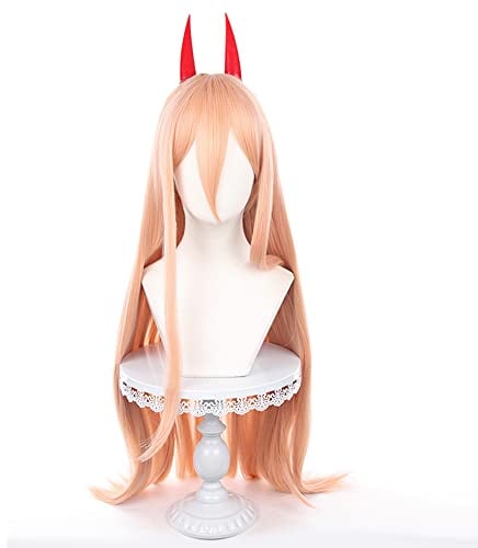 OSIAS Power Cosplay Wig for Woman and Girls Devil Red Devil Horn with Clip