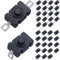 DAOKAI 40Pcs Mini interruttore ON/OFF a scatto (20 pin piatti + 20 pin curvi), micro pulsante autobloccante 1,5 A AC 250 V interruttore KAN-28 per torcia tipo SMD torcia
