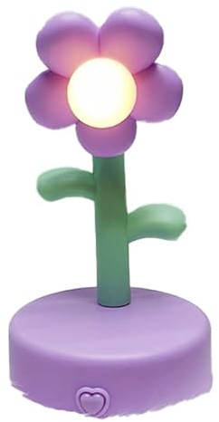 Mini Lampada da Scrivania a LED, Lampada da Tavolo a Forma di Fiore Carino Lampada da Comodino a Forma di Fiore a Forma di Fiore a Forma di Luce Notturna a LED, Lampada da Tavolo da Lettura(Viola)