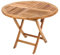 riess-ambiente.de Massiver Gartentisch Empire Teak Ø100cm Natur Teakholz rund klappbar