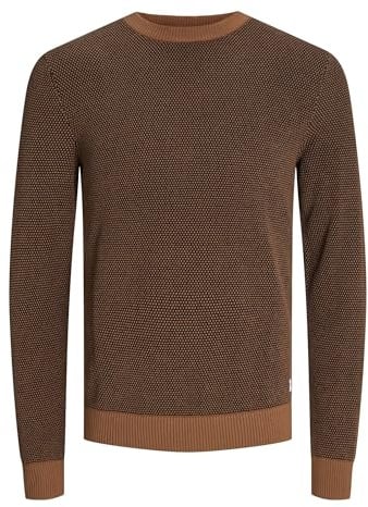 JACK & JONES Jjeglobe Knit Crew Neck Noos Men's Knitted Jumper, Bisque Mocha, L