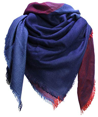 Glamexx24 Winter Warm Karierte Schals für Damen, XXL Große Schal Halstuch Unisex Schal Poncho Form Winterschal