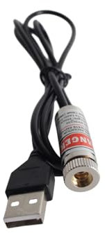 Módulo láser de línea roja módulo láser industrial enfoque ajustable Diámetro del conector USB de longitud de línea de 39 ″ 12 mm (point-1 pack)