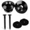 2 Packs Guitar Strap Buttons, Copper Acoustic Guitar Strap Locks Pins End with Screws and Felt Pads Guitar Straplock Peg Guitar Strap Accessories for Electric Guitar Ukulele Bass (Black)