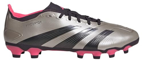 adidas Unisex Predator League MG Fußballschuh Platinum Metallic/Aurora Black/Turbo 45 1/3