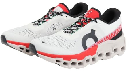 On Men's Cloudmonster 2 Sneaker, Ivory/Silver, 43 EU