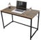 Direct Online Houseware Computer Desk Rustic Brown Top with Black Metal Frame Home Office Bedroom Desk (Dark Brown, 120 x 60 CM)