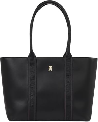 Tommy Hilfiger Cabas Sac Femme avec Logo, Noir (Black), Taille Unique